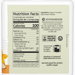 Sunwarrior textura del polvo prensado en frío, contenido nutritivo preservado