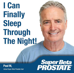 SUPER BETA PROSTATE etiqueta con lista de ingredientes y dosificación visible