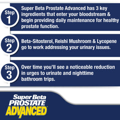 SUPER BETA PROSTATE etiqueta nutricional para verificar dosis y compuestos