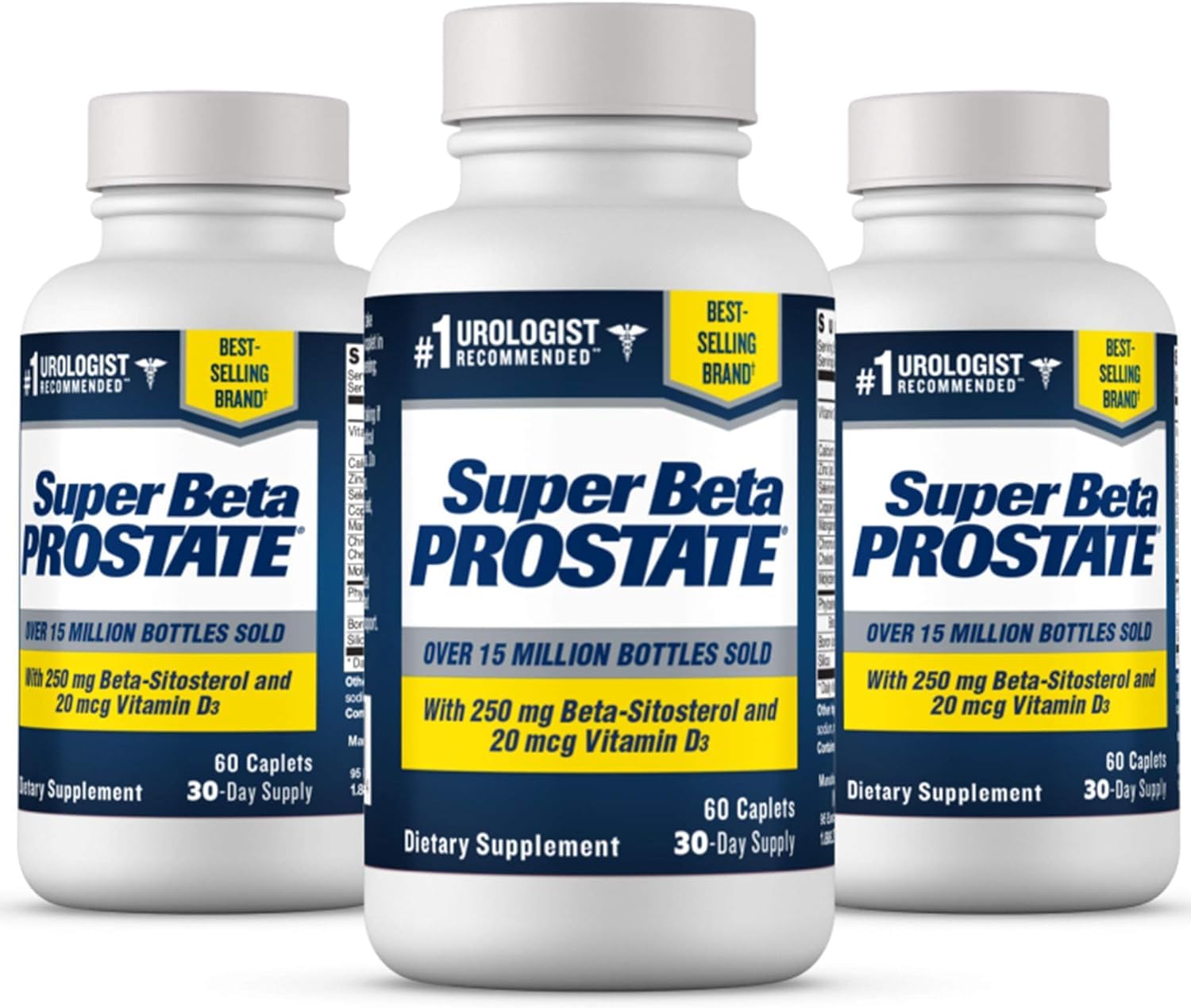 SUPER BETA PROSTATE frasco frontal mostrando etiqueta clara y confianza