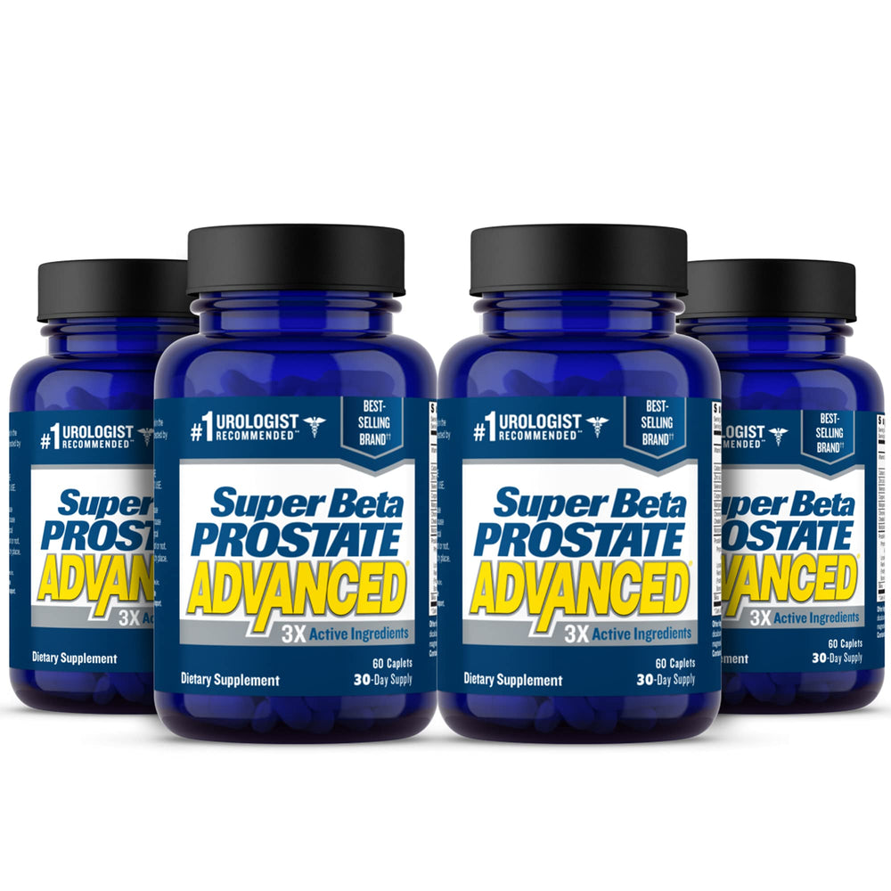 SUPER BETA PROSTATE frontal del envase mostrando 240 cápsulas y beneficio diario