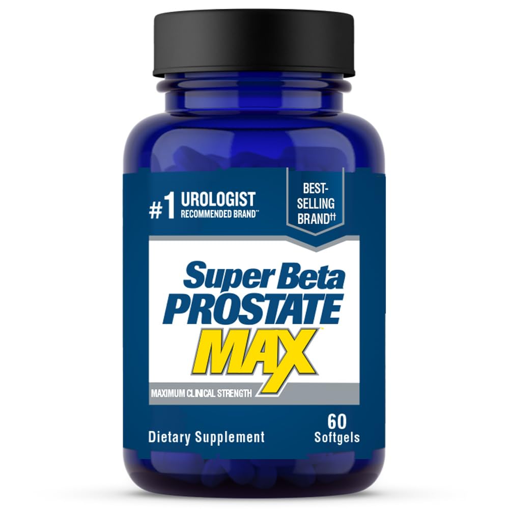 SUPER BETA PROSTATE Max frente del envase mostrando 60 cápsulas y confianza