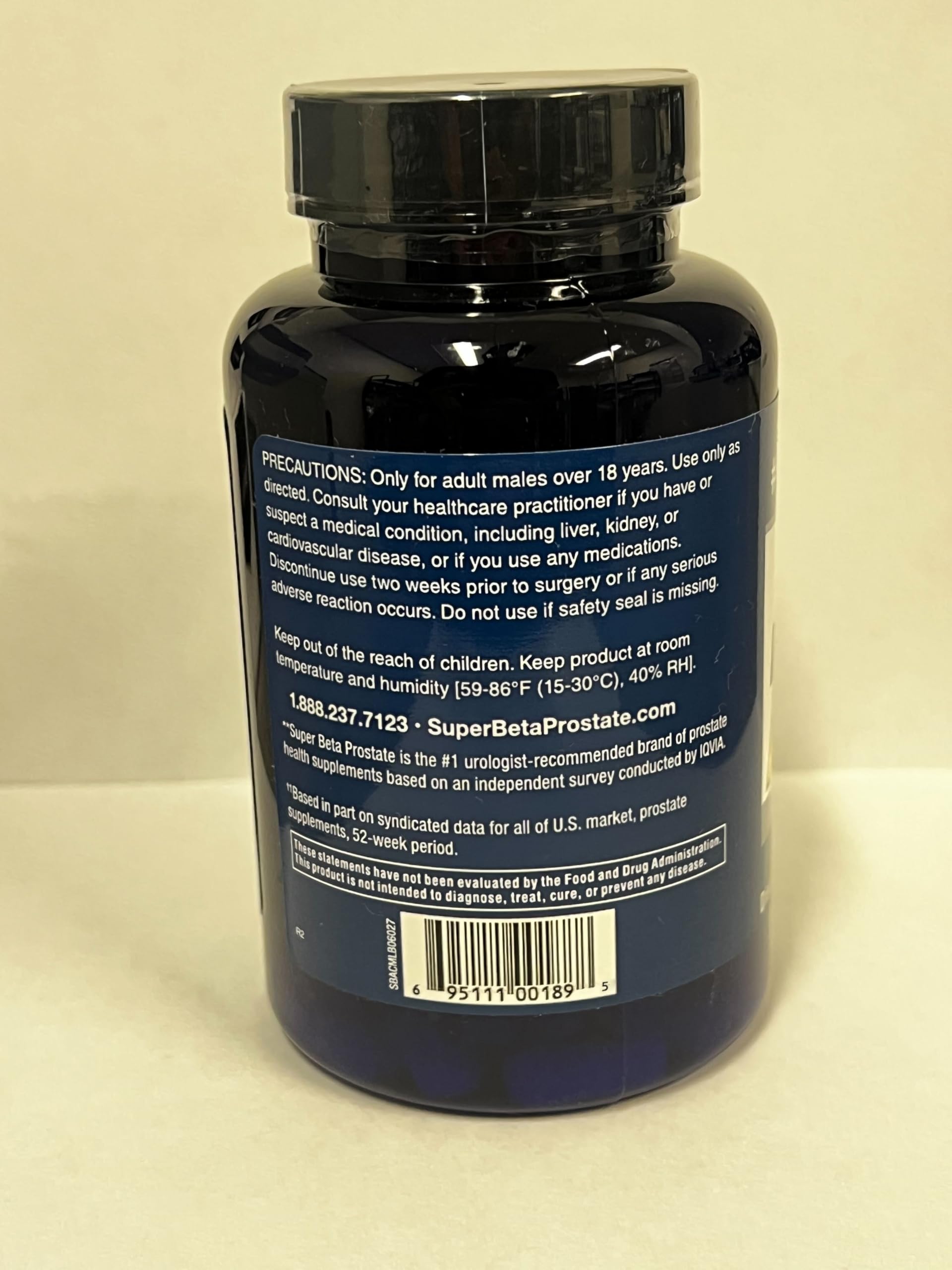 SUPER BETA PROSTATE instrucciones impresas para uso fácil y seguro