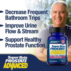 SUPER BETA PROSTATE tableta junto a desayuno demostrando integración en la rutina