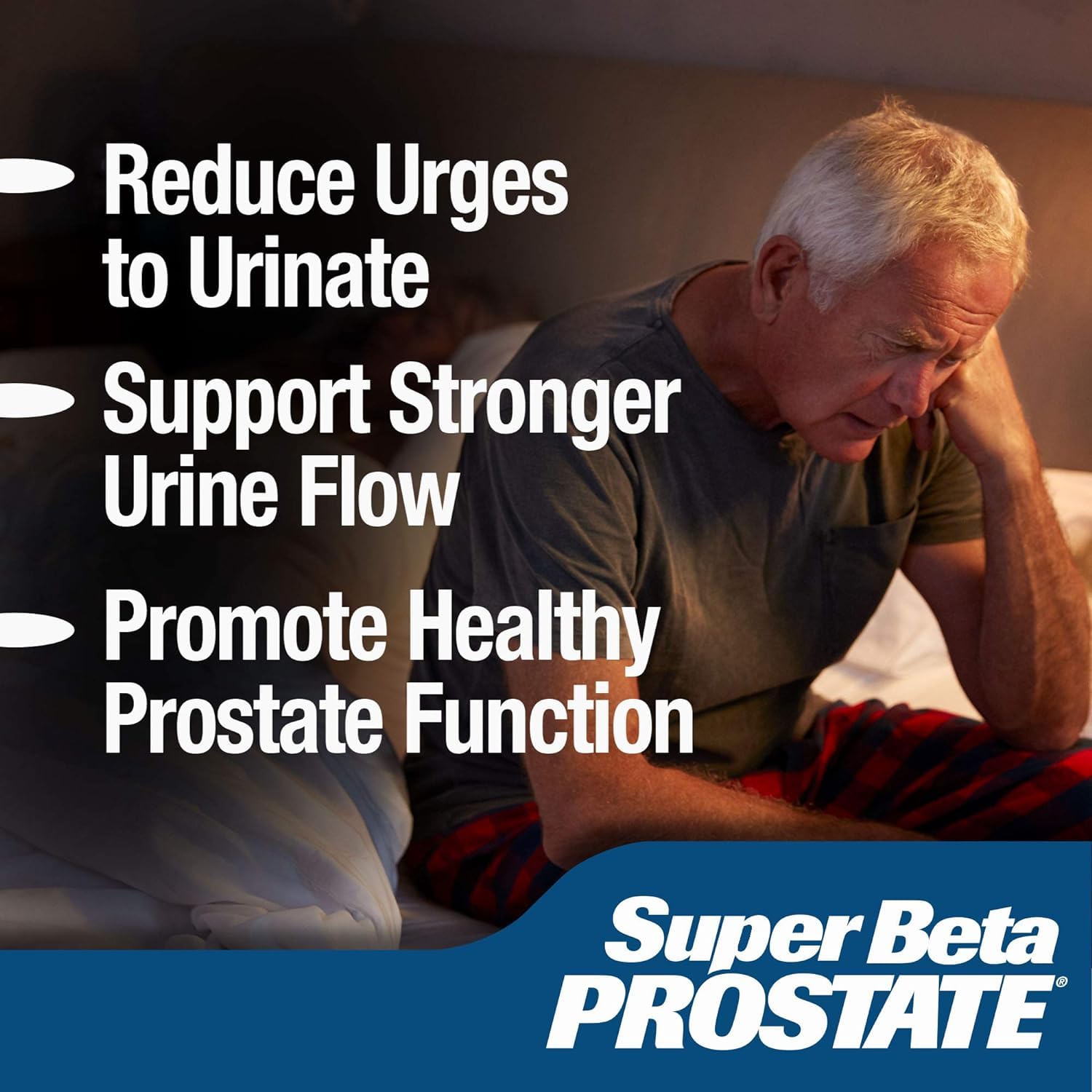 SUPER BETA PROSTATE mano sosteniendo cápsula para comparar tamaño real