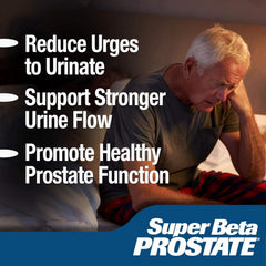 SUPER BETA PROSTATE mano sosteniendo cápsula para comparar tamaño real