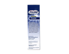 McKesson Super Poligrip aplicando polvo en la base de una prótesis para fijación rápida