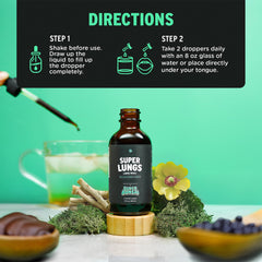 SuperBonsai etiqueta de Super Lungs enfocada y fácil de leer