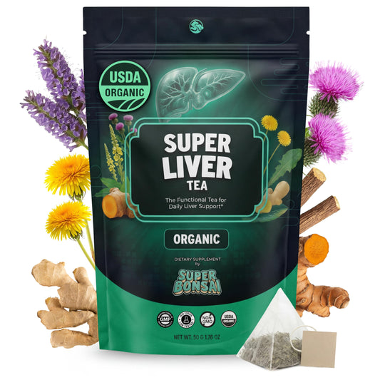 SuperBonsai frente del empaque mostrando diseño y beneficios
