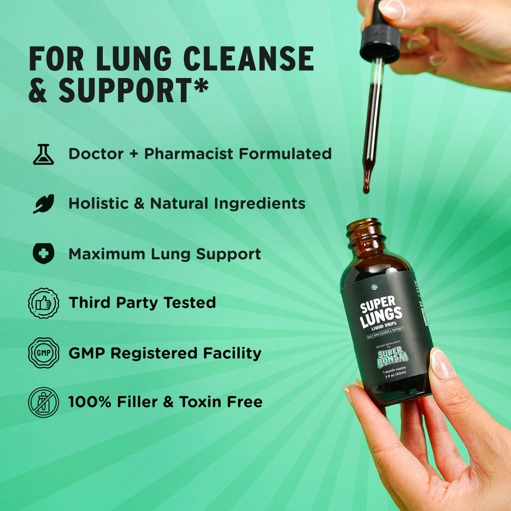 Gota de tintura SuperBonsai Super Lungs mostrando concentración y aplicación fácil