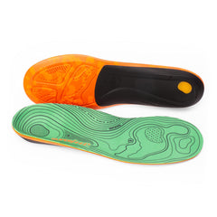 Superfeet frontal packaging mostrando soporte y talla, mayor confianza al caminar