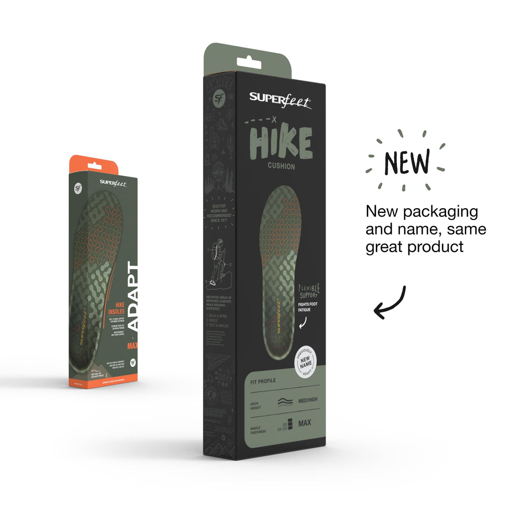 Superfeet Hike Cushion primer plano de textura con acolchado que mejora la amortiguación