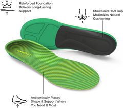 Superfeet primer plano de la espuma Aerospring para amortiguación reactiva