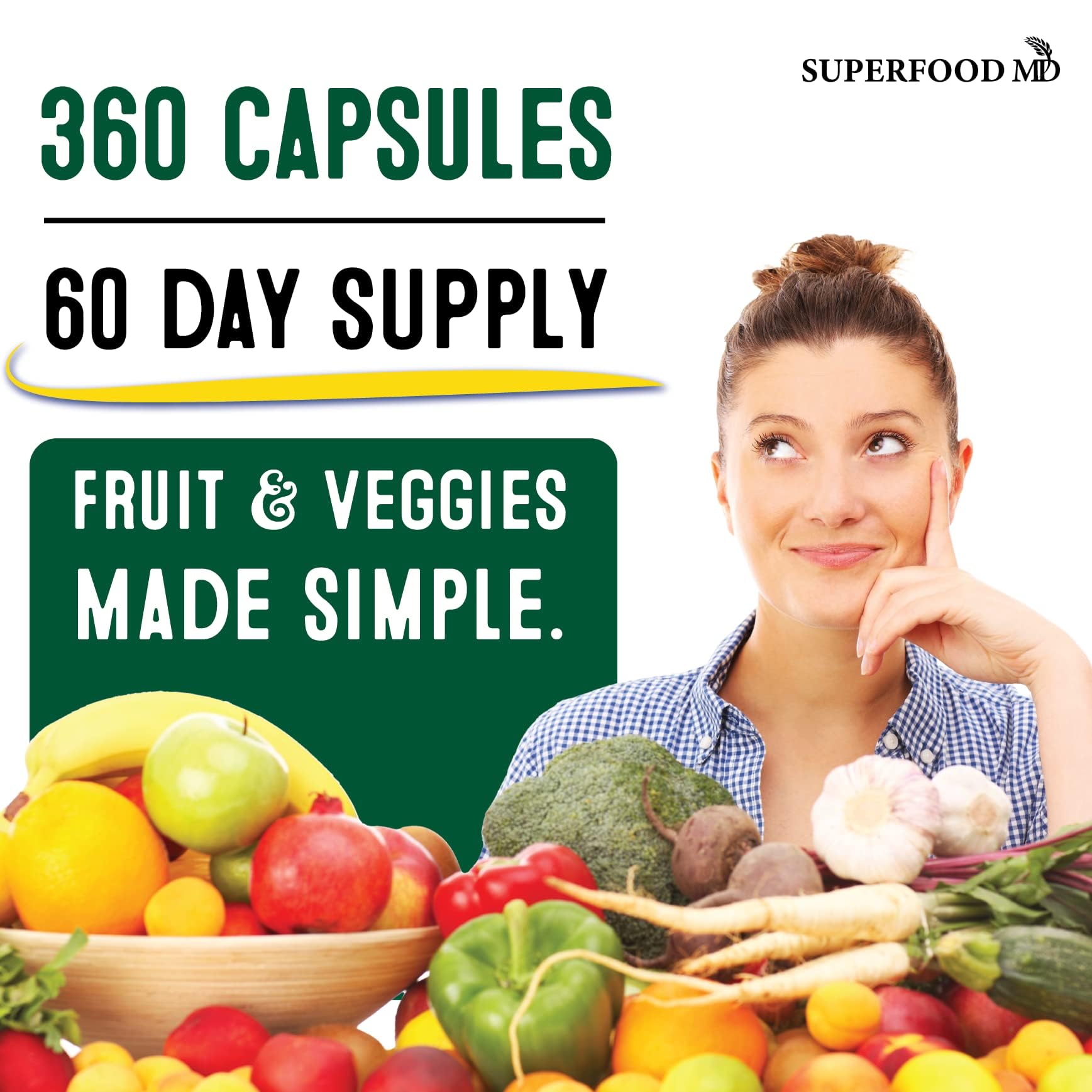 Superfood MD frascos con doble sello para protección y frescura