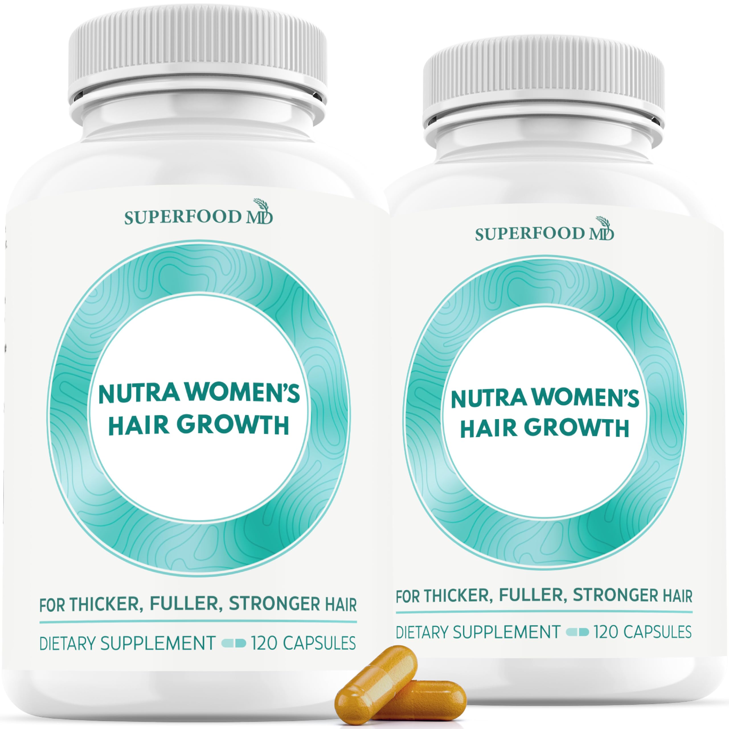Superfood MD frasco frontal de Women's Balance mostrando marca y envase, promueve confianza