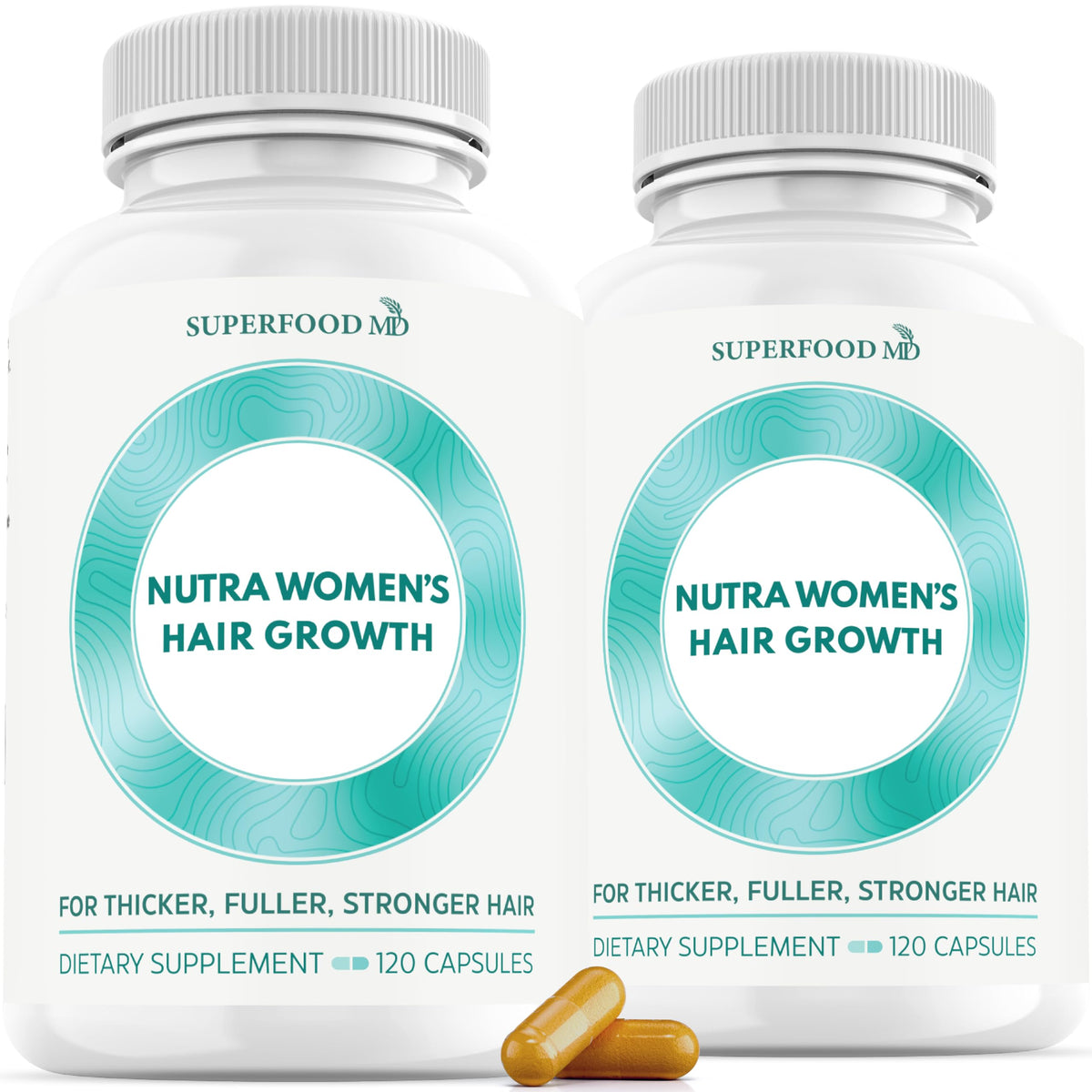 Superfood MD frasco frontal de Women's Balance mostrando marca y envase, promueve confianza