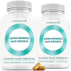 Superfood MD frasco frontal de Women's Balance mostrando marca y envase, promueve confianza