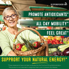 Superfood MD polvo y textura para apreciar concentración vegetal