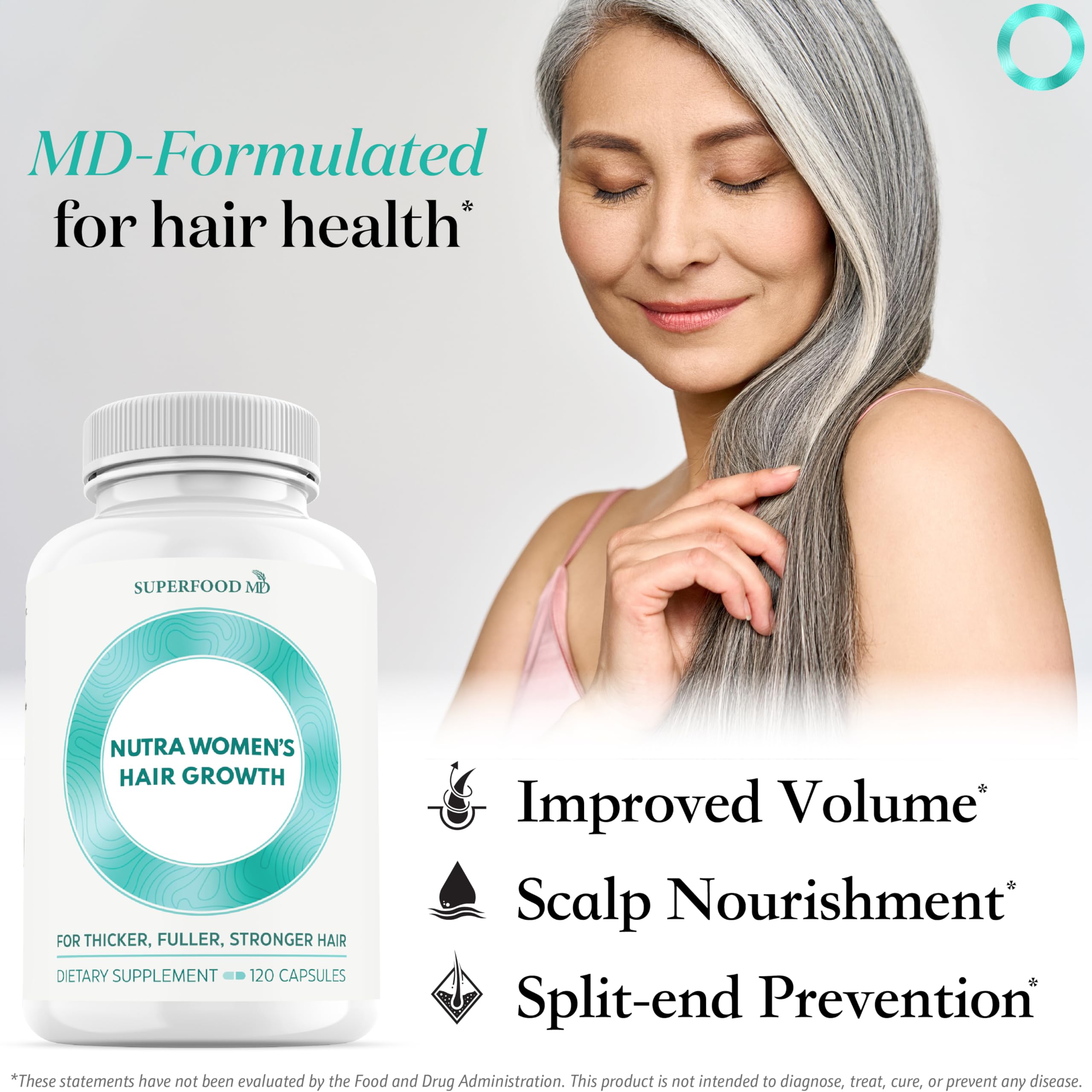 Superfood MD cápsula siendo sujetada, facilita toma diaria