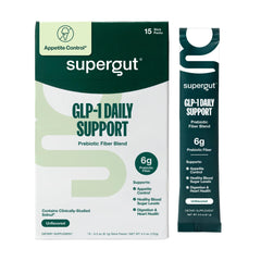 Supergut frente del empaque mostrando diseño y beneficios para la salud intestinal