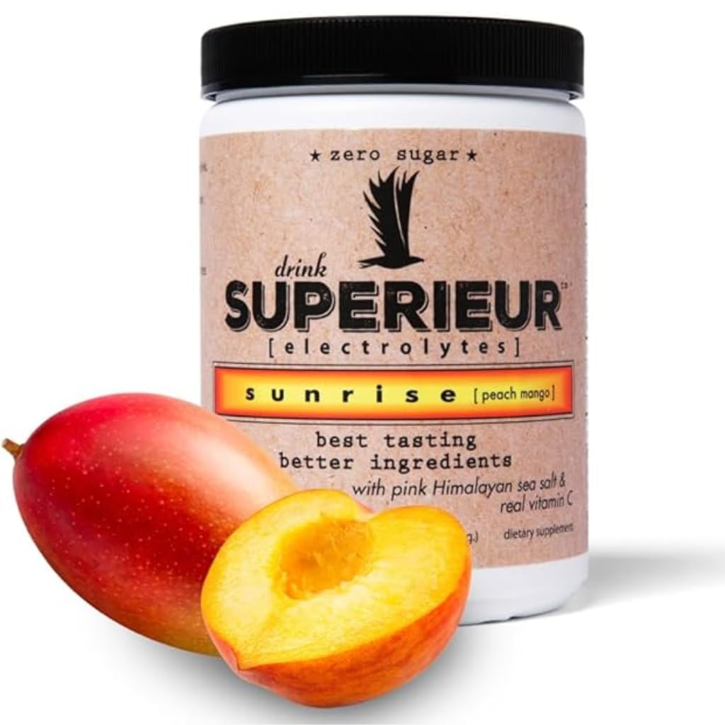 Superieur Sunrise frente del envase mostrando la lata y beneficio de ingredientes naturales