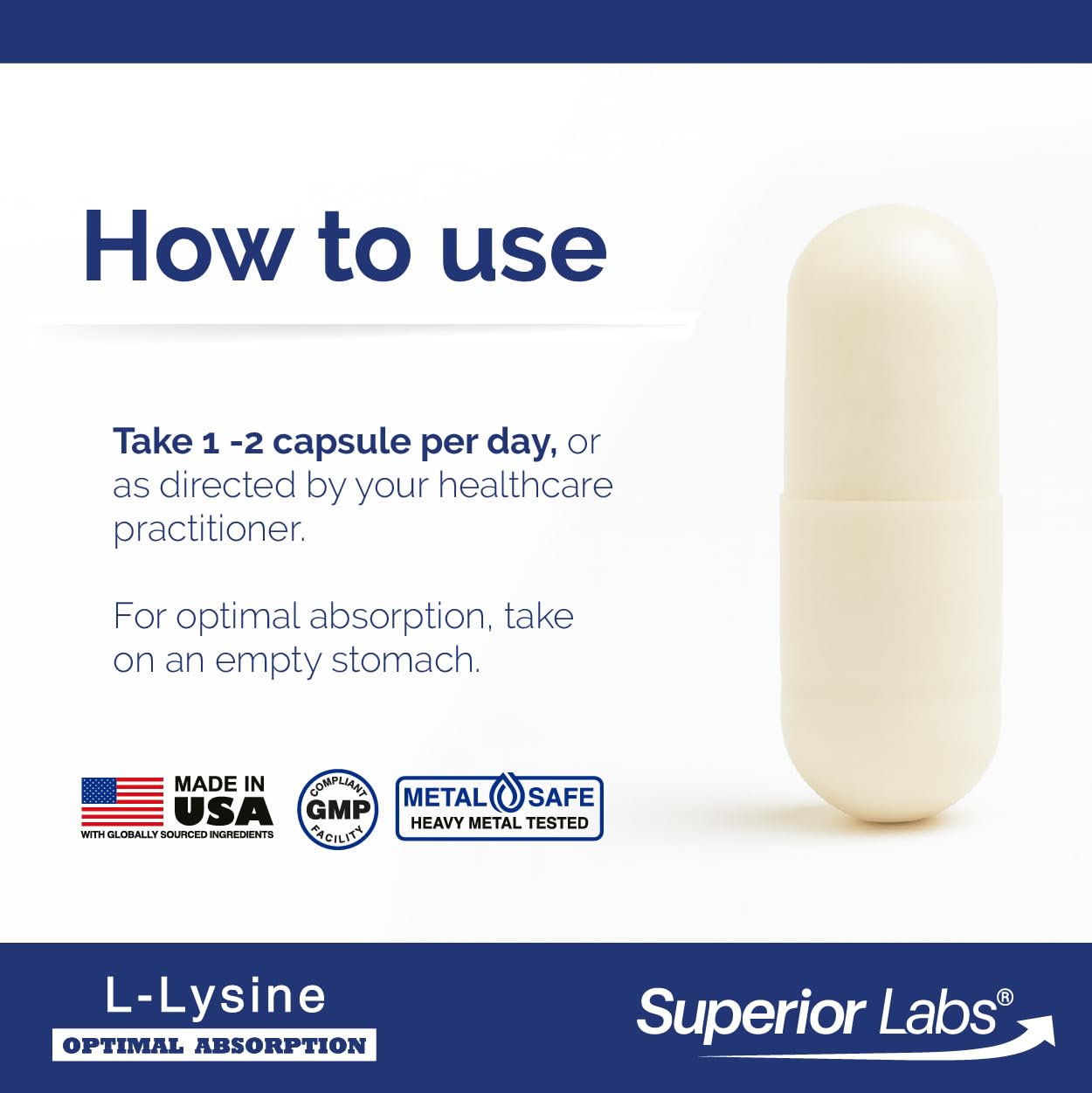 Superior Labs cápsula en mano para comparar tamaño y dosificación segura