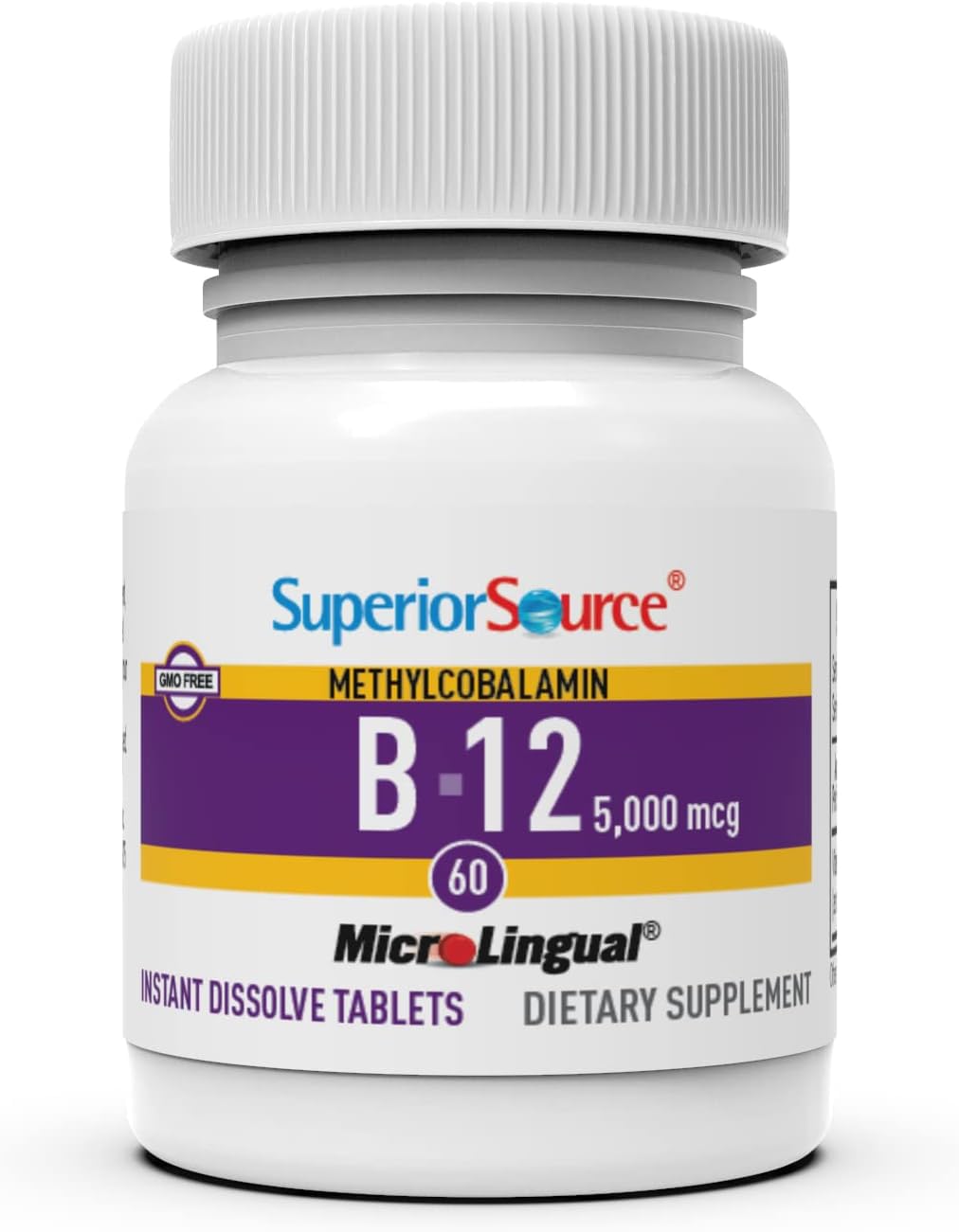 Superior Source etiqueta nutricional en detalle que evidencia pureza y dosis
