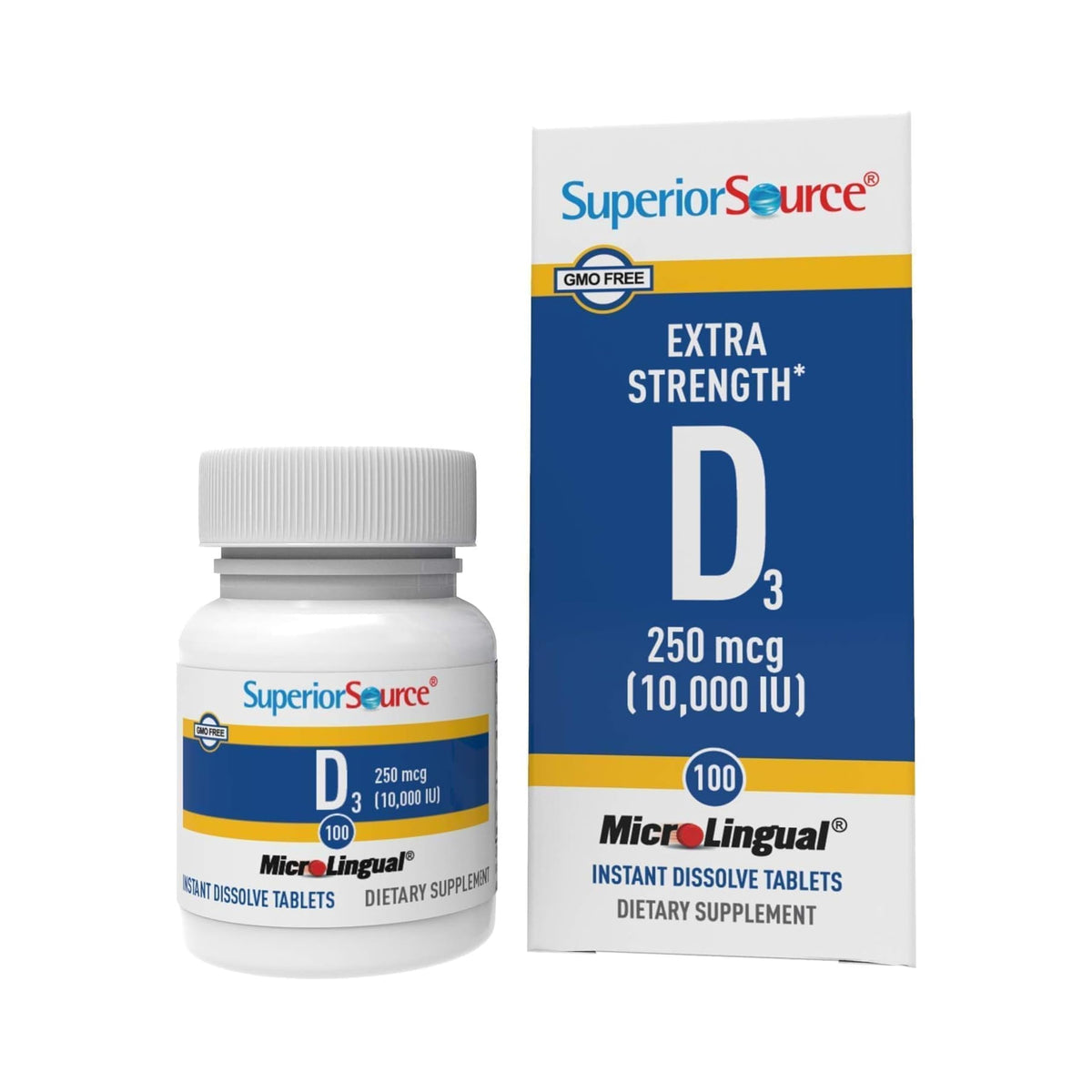Superior Source frente del envase mostrando 100 tabletas y beneficios visibles