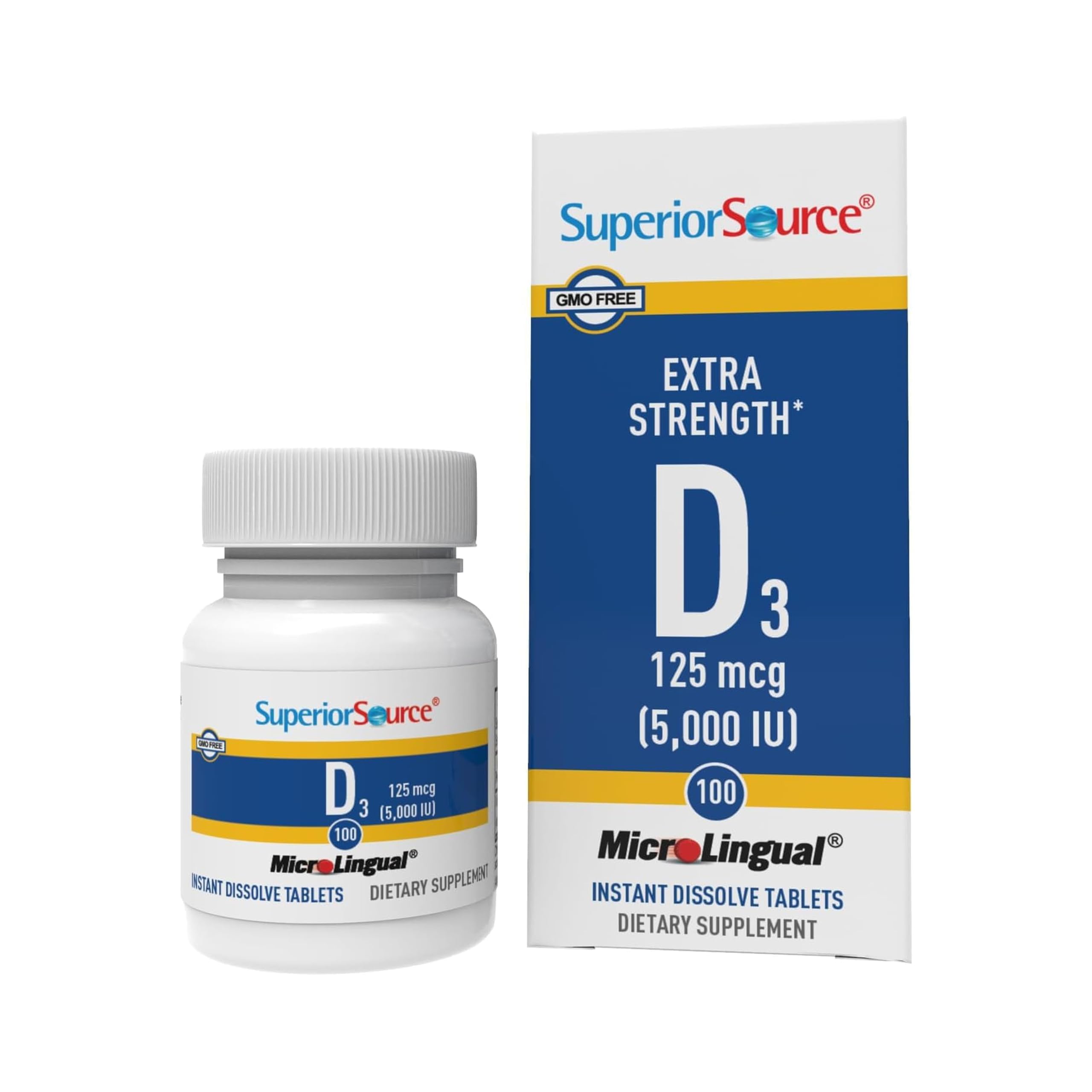 Superior Source envase frontal mostrando diseño y cantidad 100 tabletas, conveniente para almacenamiento
