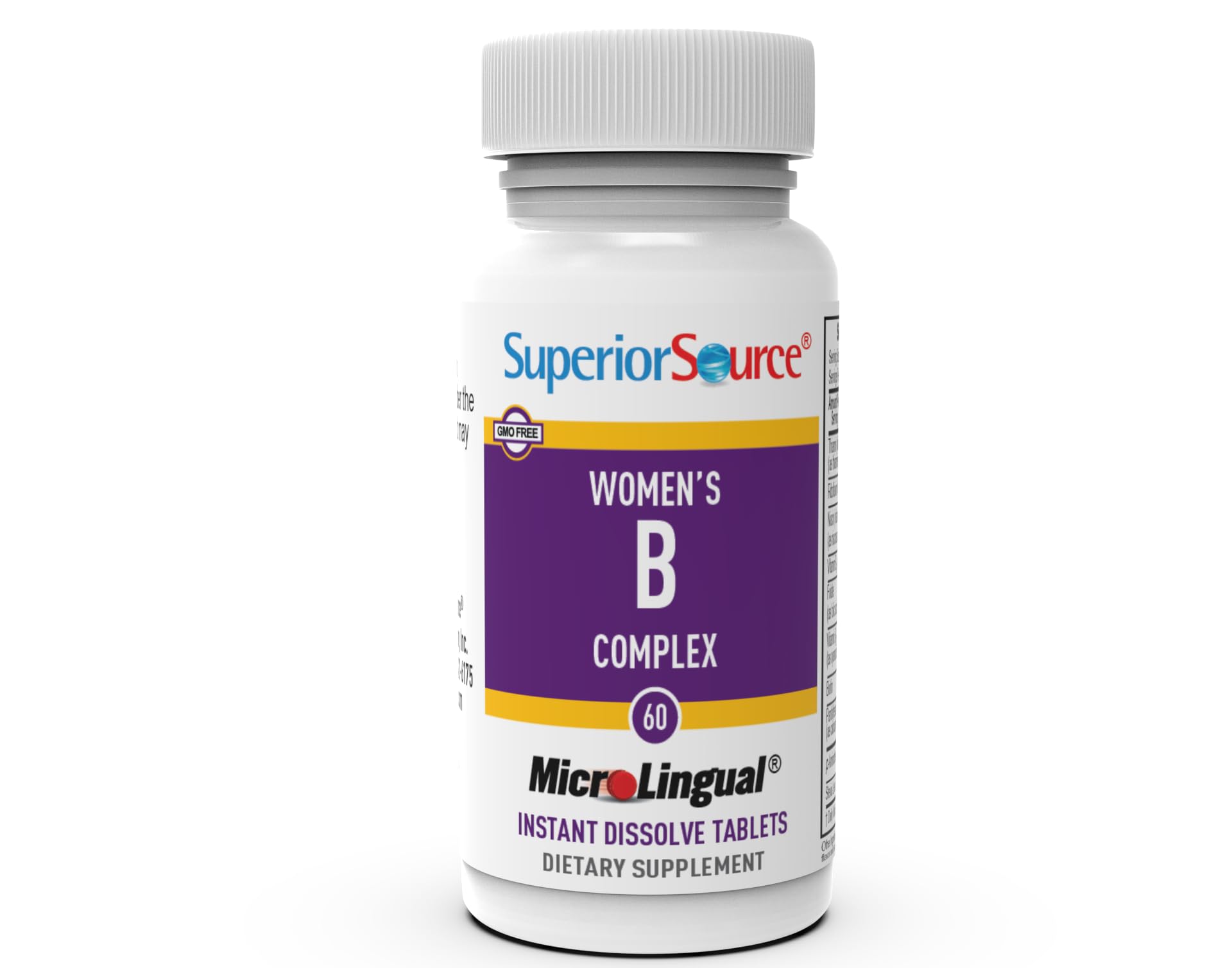 Superior Source etiqueta con ingredientes y valores nutricionales, transparencia informativa