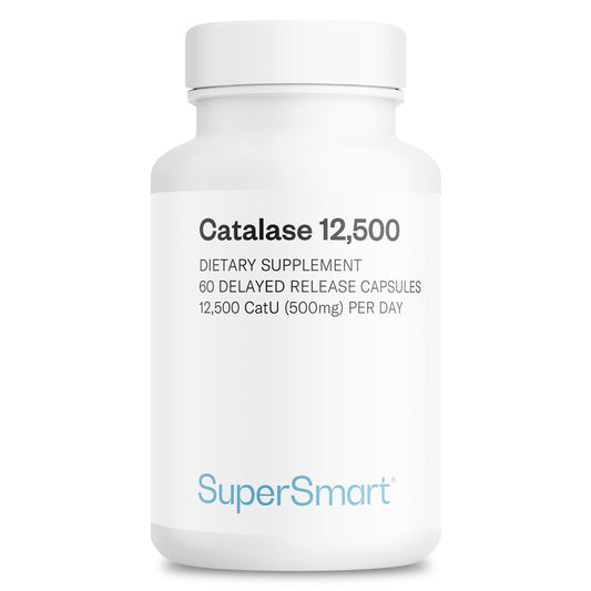 Supersmart Catalasa 500mg: botella vista general para decisión informada.