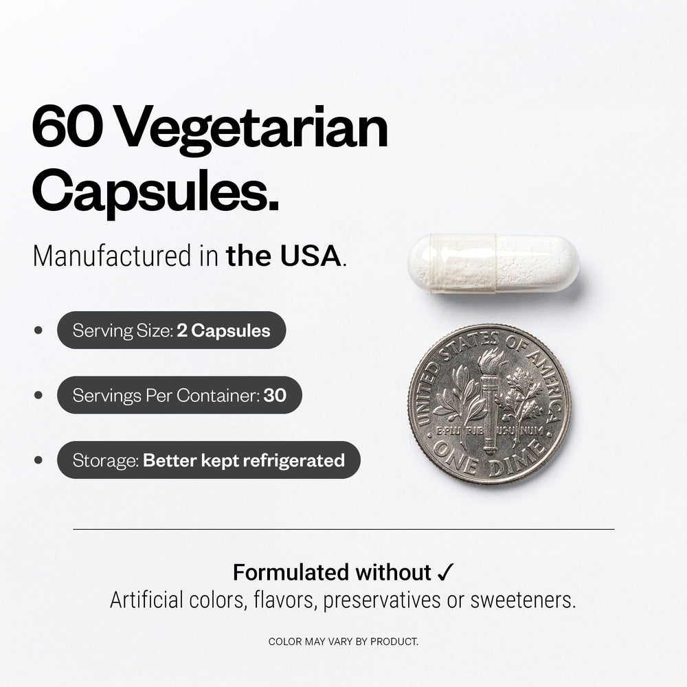 Supersmart H. Pylori primera plana de la etiqueta nutricional mostrando ingredientes y certificaciones