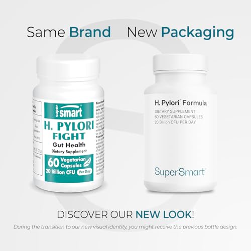 Supersmart H. Pylori Formula, cápsulas vegetales aptas para veganos y libres de gluten.