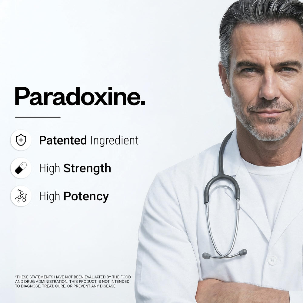 Supersmart Paradoxine frasco abierto con cápsulas vegetales visibles y fácil toma