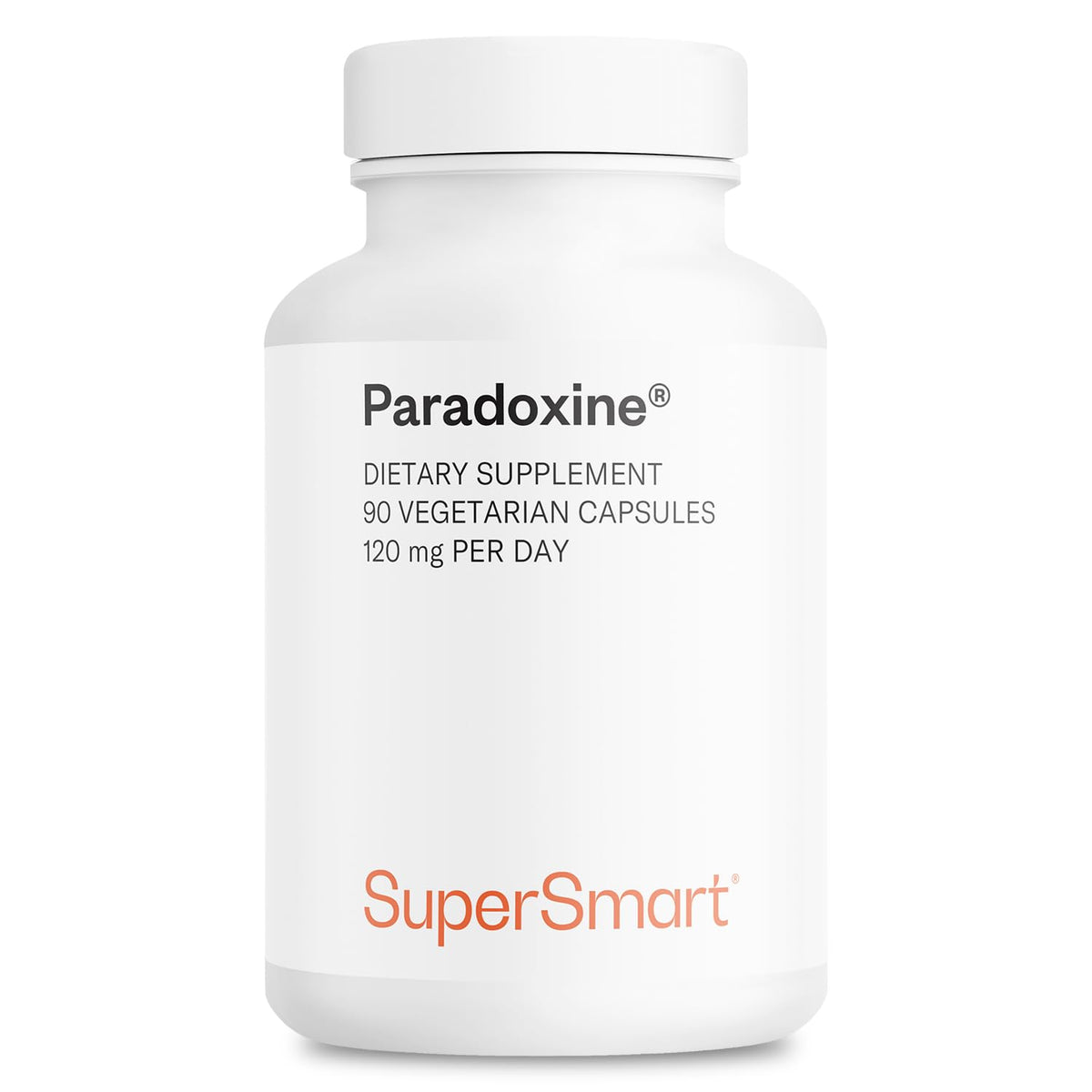 Supersmart Paradoxine: cápsulas en frasco, posible apoyo al bienestar diario.