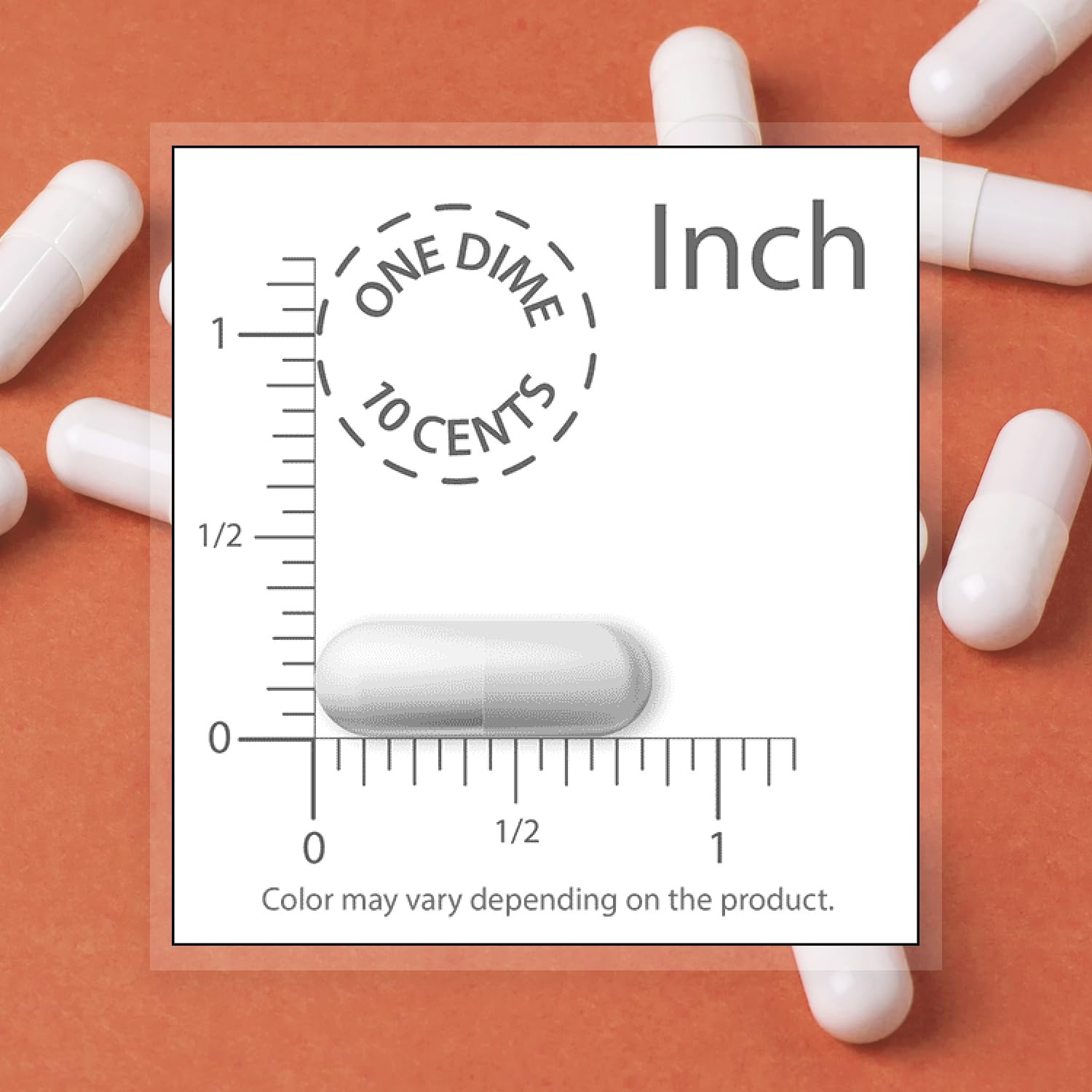 Acacia y harina de arroz como ingredientes secundarios de las cápsulas.