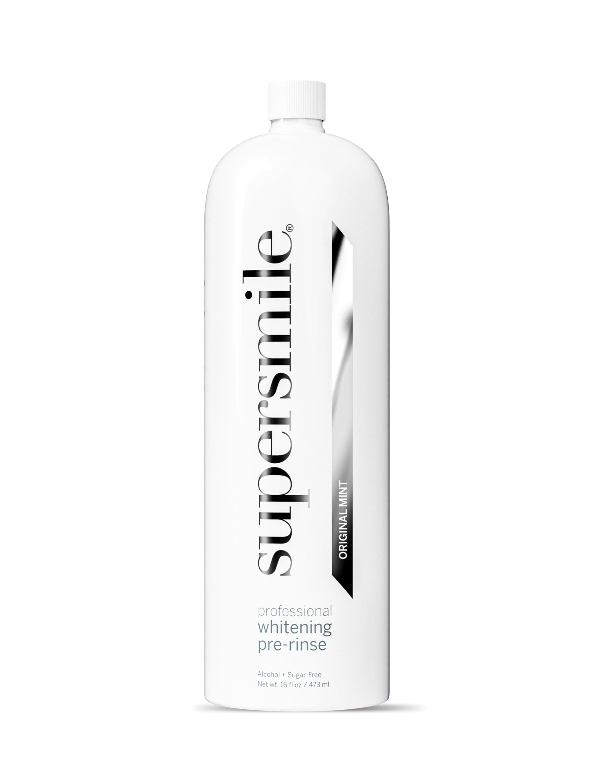 Supersmile frente del envase mostrando la marca y volumen, presenta confianza