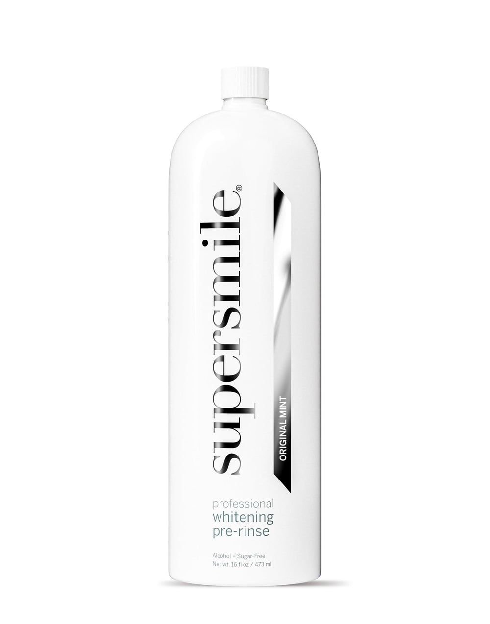 Supersmile frente del envase mostrando la marca y volumen, presenta confianza