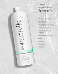 Supersmile etiqueta con lista de ingredientes, beneficio: transparencia sobre fórmula segura