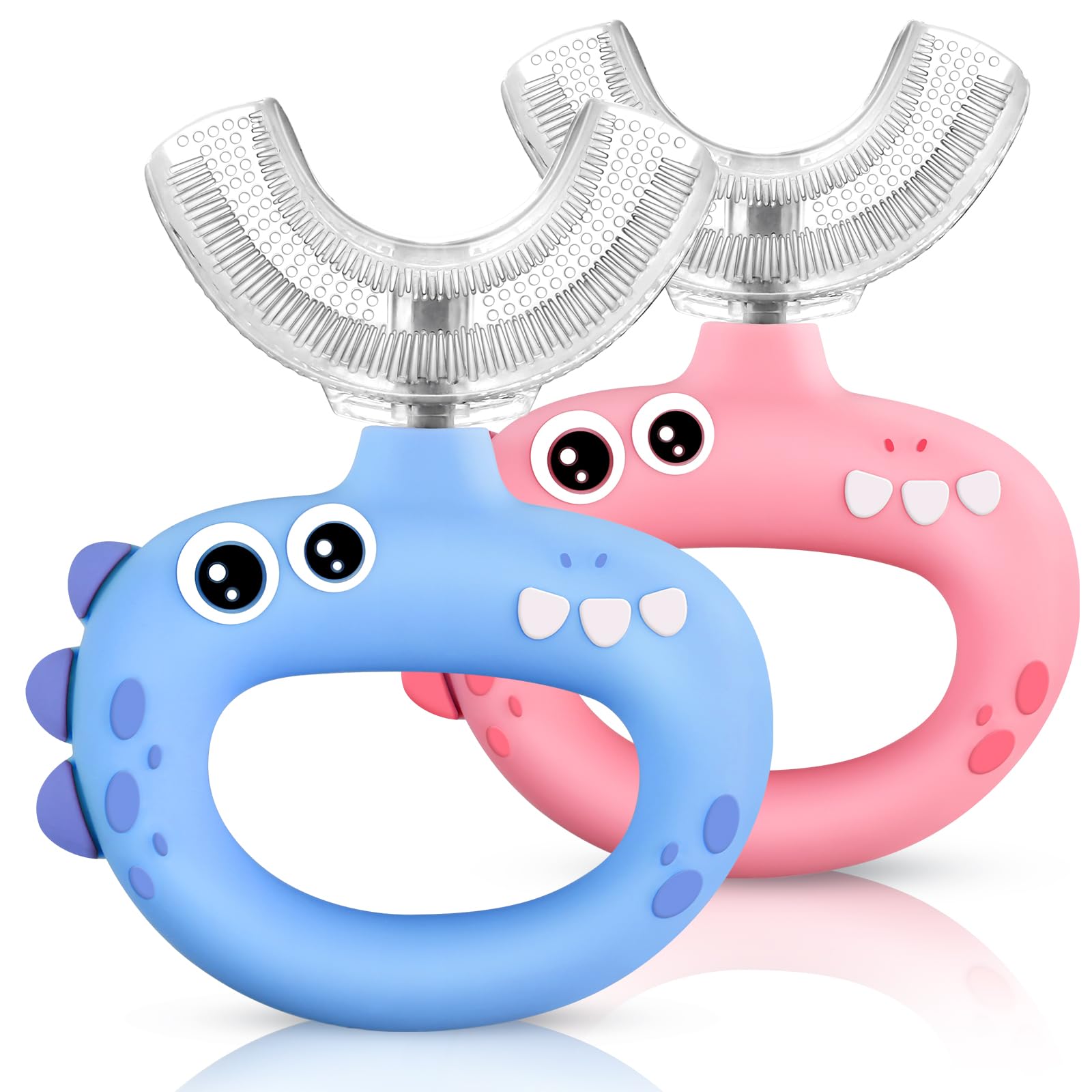 SUPERZZKKE cepillo U frontal pack de dos, diseño infantil llamativo