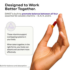 Suppgrade Labs DAKE tamaño comparado en mano para visualizar porción diaria