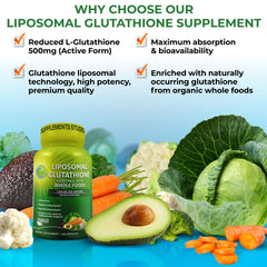 SUPPLEMENTS STUDIO primer plano de cápsula liposomal, detalle para mejor absorción
