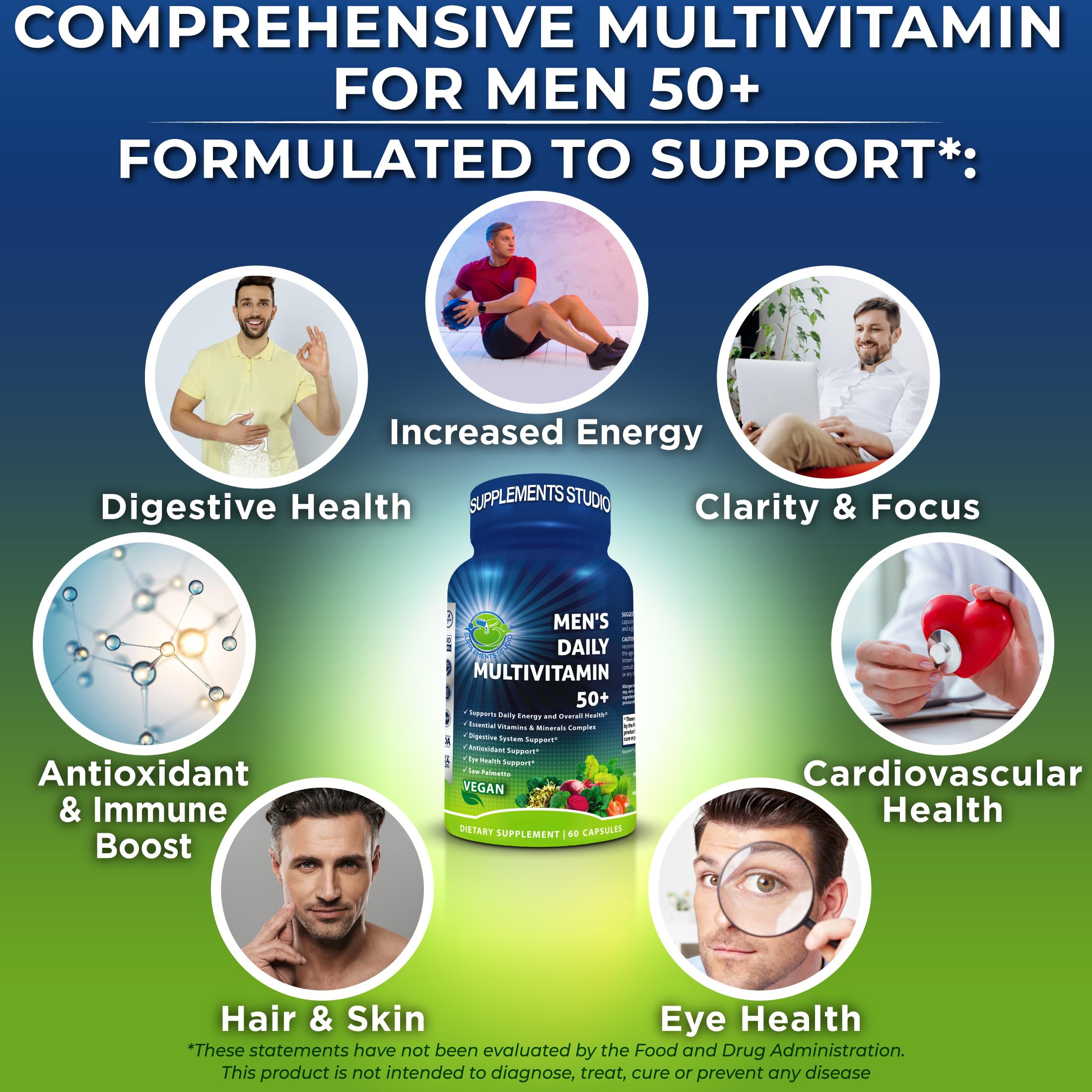 SUPPLEMENTS STUDIO etiqueta legible con lista de ingredientes y dosificación