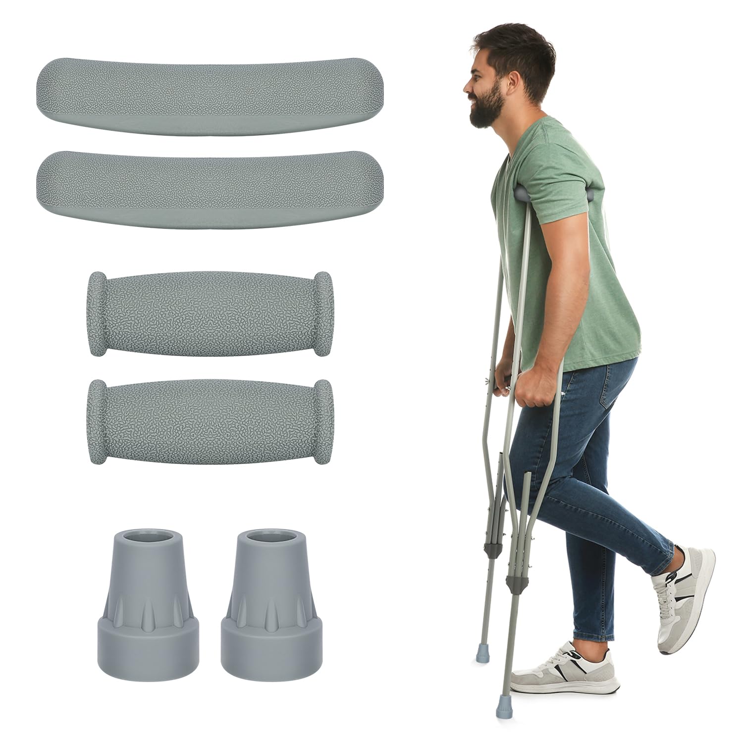 supregear empaque frontal del set mostrando las seis piezas y beneficios de confort
