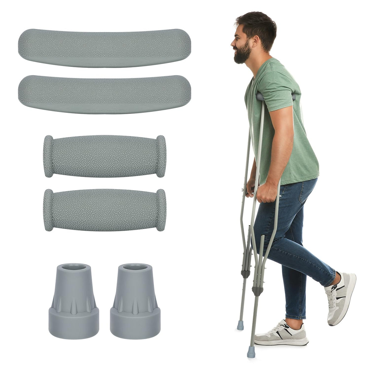 supregear empaque frontal del set mostrando las seis piezas y beneficios de confort