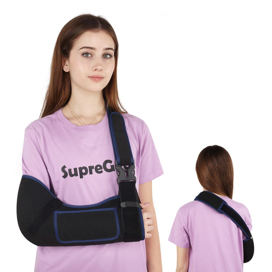 supregear imagen frontal del cabestrillo mostrando ajuste seguro y apariencia profesional