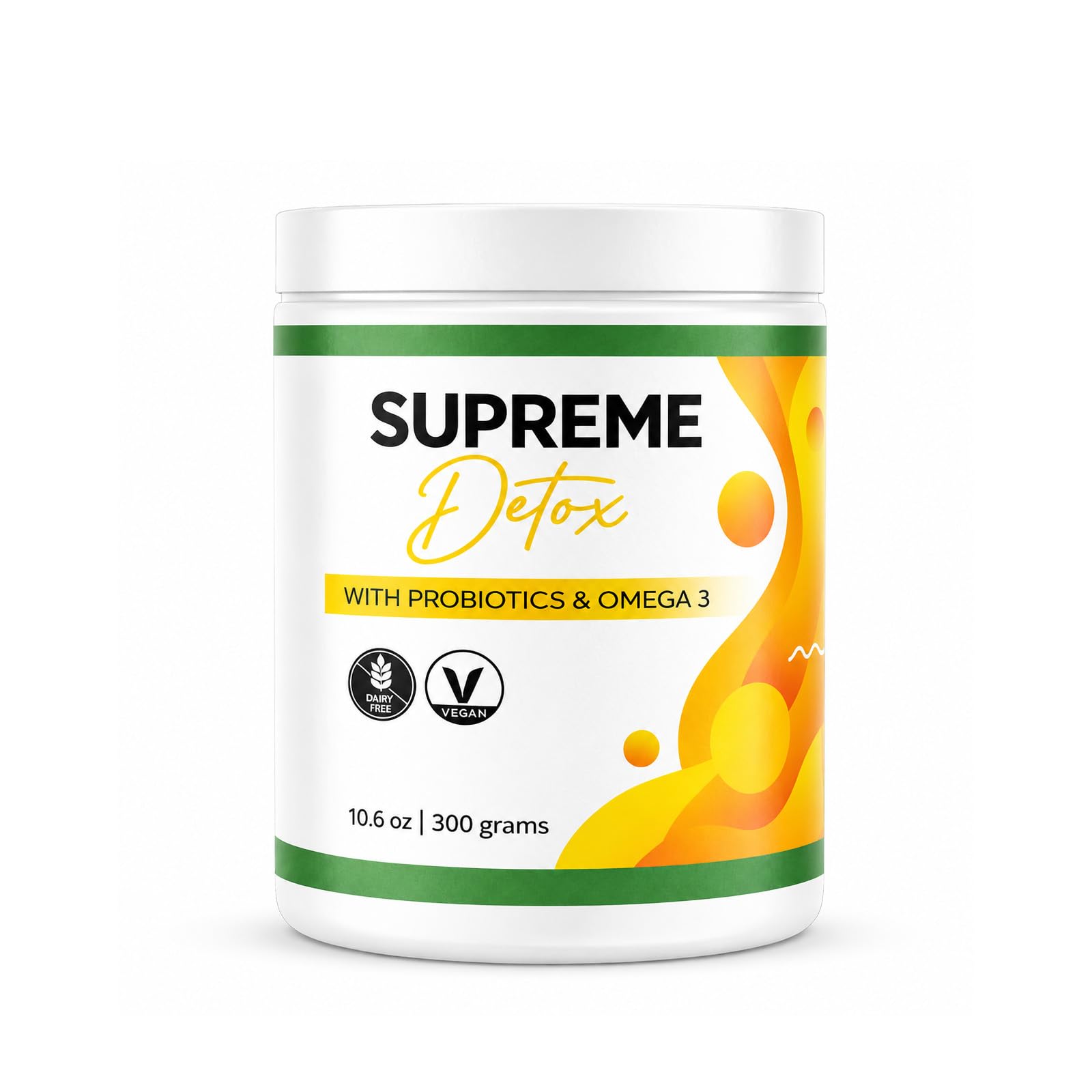 Supreme Detox frente del paquete mostrando diseño claro y beneficios
