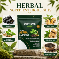 SUPREME MALE gomita en la mano para fácil consumo y práctica
