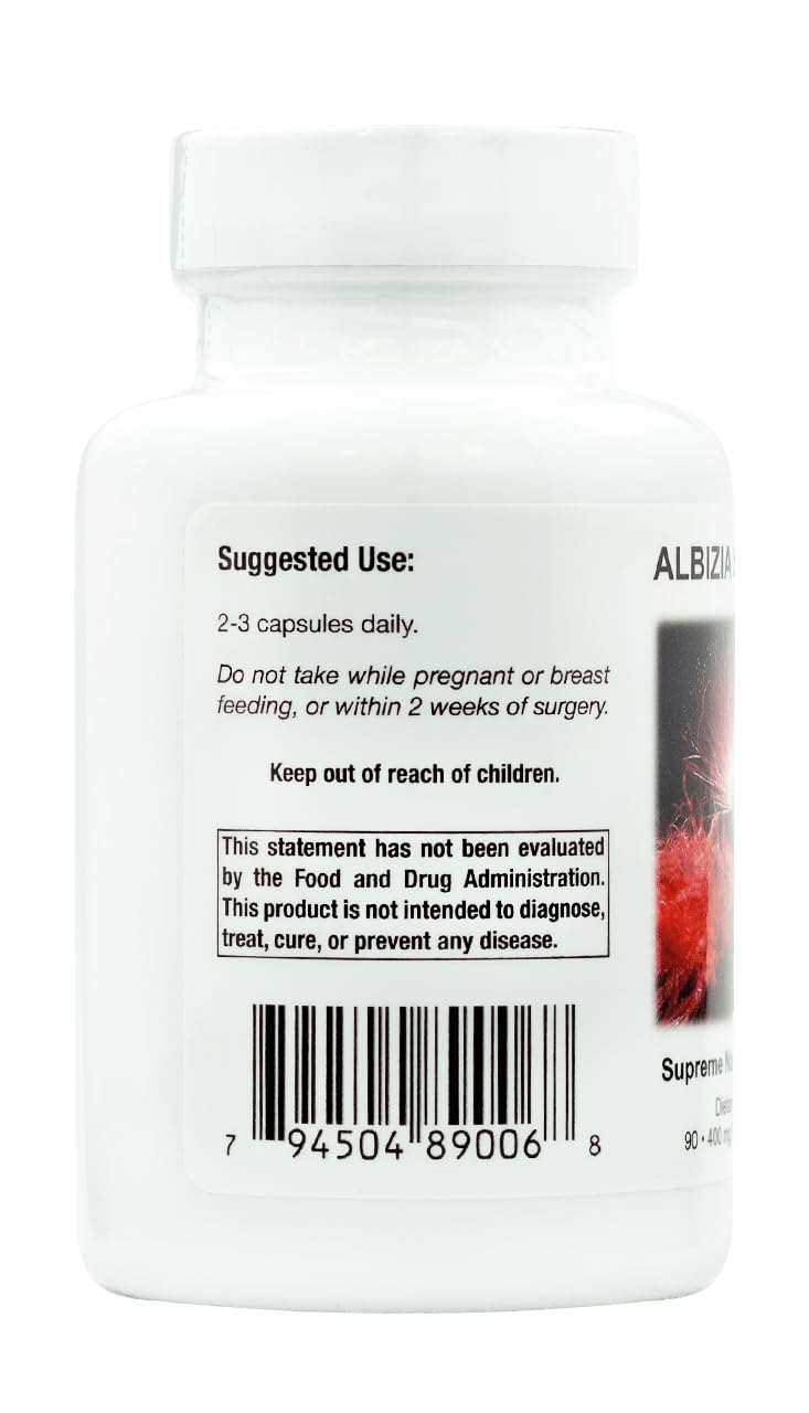 Primer plano de corteza de Albizia julibrissin usada por Supreme Nutrition, muestra la materia prima