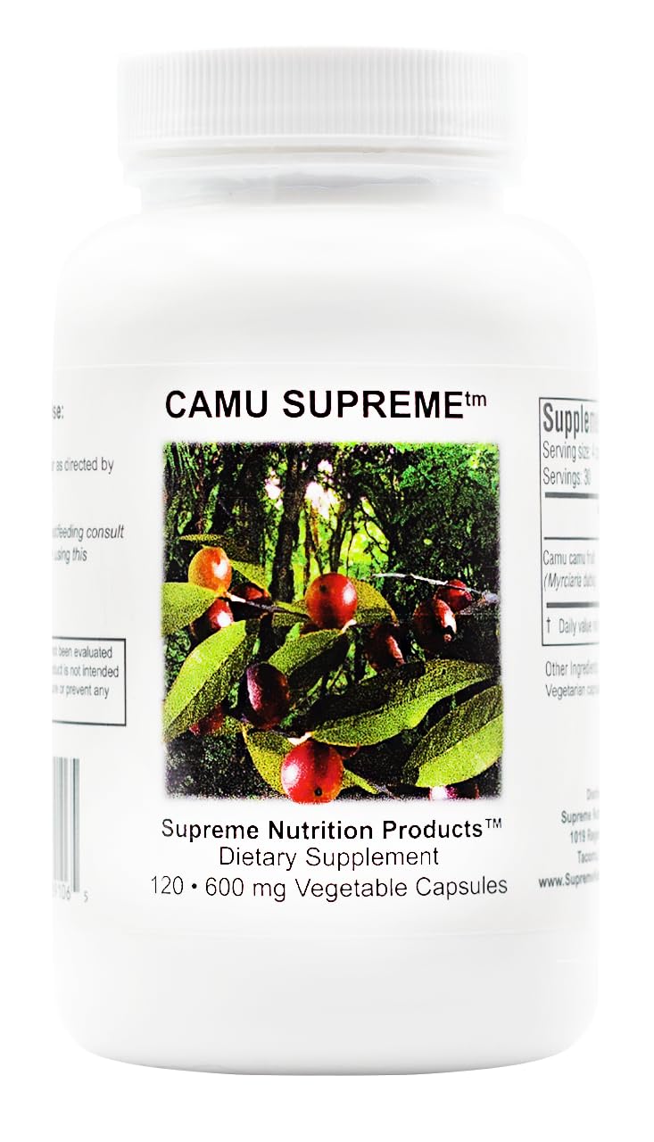 Supreme Nutrition envase frontal mostrando 120 cápsulas y pureza